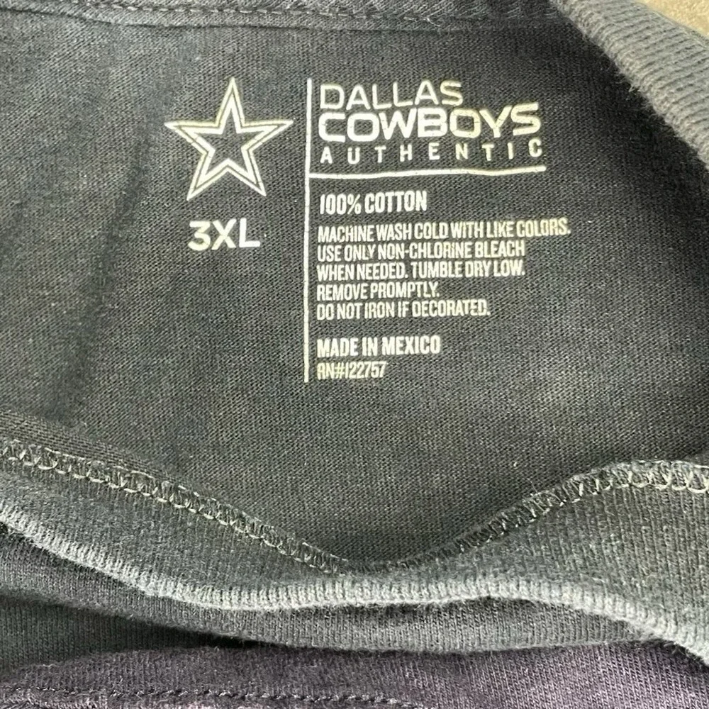 (2) Dallas Cowboys NFL 3XL Tshirt AOP Notion Stats & Tradition Excellence XXL‎